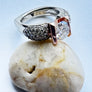 Tension diamond ring made 14 karat white gold