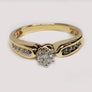 Engagement Diamond Ring 14 Karat Yellow Gold