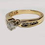Engagement Diamond Ring 14 Karat Yellow Gold