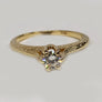 Vintage Engagement Diamond Ring 14 Karat Yellow Gold