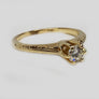 Vintage Engagement Diamond Ring 14 Karat Yellow Gold