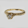 Vintage Engagement Diamond Ring 14 Karat Yellow Gold