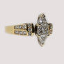 Marquise Shape Princess and Trillion Diamonds Engagement Ring