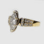 Marquise Shape Princess and Trillion Diamonds Engagement Ring