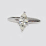 Marquise Diamond Engagement Ring 14 Karat White Gold