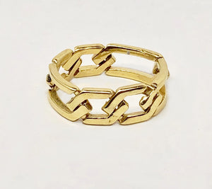 Gold Chain Link Ring 14karats