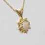 Opal Pendant 14 Karat Yellow Gold and Diamonds