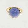 Blue Calcedony Ring 18 Karat Ring