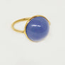 Blue Calcedony Ring 18 Karat Ring