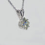 Princess Cut Diamond Pendant 14 Karat White Gold