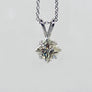 Princess Cut Diamond Pendant 14 Karat White Gold