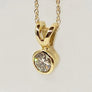Round Diamond Pendant 14 Karat Yellow Gold