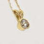 Round Diamond Pendant 14 Karat Yellow Gold