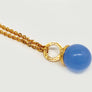 Blue Stone Bead in Bronze Rebecca Necklace 30"
