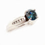 Teal Natural Diamond 14 Karat White Gold