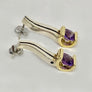 Custom Made Amethyst Earrings 18K and Sterling