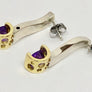 Custom Made Amethyst Earrings 18K and Sterling
