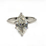 Solitaire Marquis Diamond Ring 14 Karat Gold
