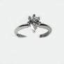 Solitaire Pear Shape Diamond Tiffany Setting 14 Karat White Gold
