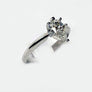 Solitaire Pear Shape Diamond Tiffany Setting 14 Karat White Gold