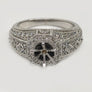 Milgrain Diamond Ring .75Ct Diamonds 14Karat White Gold