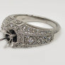 Milgrain Diamond Ring .75Ct Diamonds 14Karat White Gold