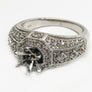 Milgrain Diamond Ring .75Ct Diamonds 14Karat White Gold