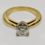 Solitaire Princess Cut Diamond 14Karat Yellow Gold