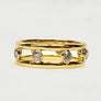 Classic and Cool Diamond Band Open Design 18 Karat Yellow Gold
