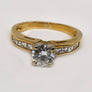 Diamond Engagement Ring 18 Karat Yellow Gold