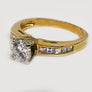 Diamond Engagement Ring 18 Karat Yellow Gold