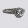 Diamond Halo Engagement Ring 14 Karat White Gold