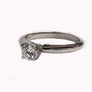 Engagement Solitaire Diamond Ring 14K White Gold