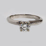 Engagement Solitaire Diamond Ring 14Karat White Gold