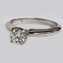 Engagement Solitaire Diamond Ring 14Karat White Gold