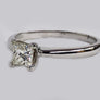 Engagement Princess Cut Diamond 14 Karat White Gold