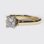 Engagement Diamond Ring Princess Cut 14 Karat Yellow Gold