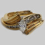 Engagement Marquise Diamond 14 Karat Yellow Gold