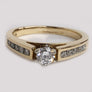 Engagement Diamond Ring Yellow Gold