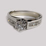 Engagement Diamond Ring 14 Karat White Gold