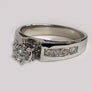 Engagement Diamond Ring 14 Karat White Gold