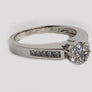 Engagement Diamond Cluster Ring 14 Karat White Gold