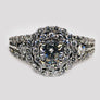 Halo Diamond Ring 14 Karat White Gold