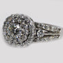 Halo Diamond Ring 14 Karat White Gold