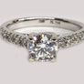 Engagement Diamond Ring 14 Karat White Gold