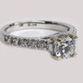 Engagement Diamond Ring 14 Karat White Gold