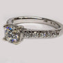 Engagement Diamond Ring 14 Karat White Gold