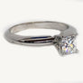 Engagement Diamond Ring Princess Cut 14 Karat White Gold