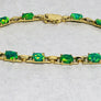 Green Opal Bracelet in 14 Karat Yellow Gold