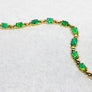 Green Opal Bracelet in 14 Karat Yellow Gold
